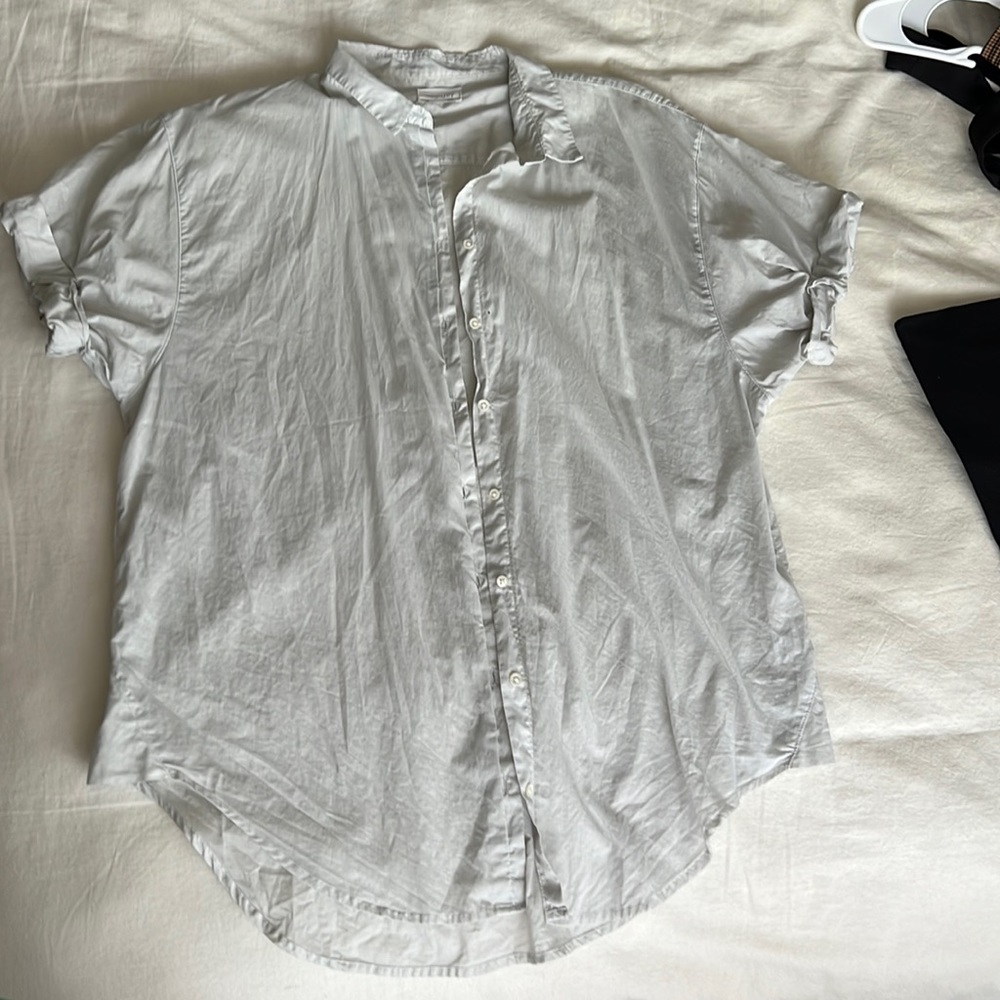 COMMUNITY Grey/White Button Up - Size M